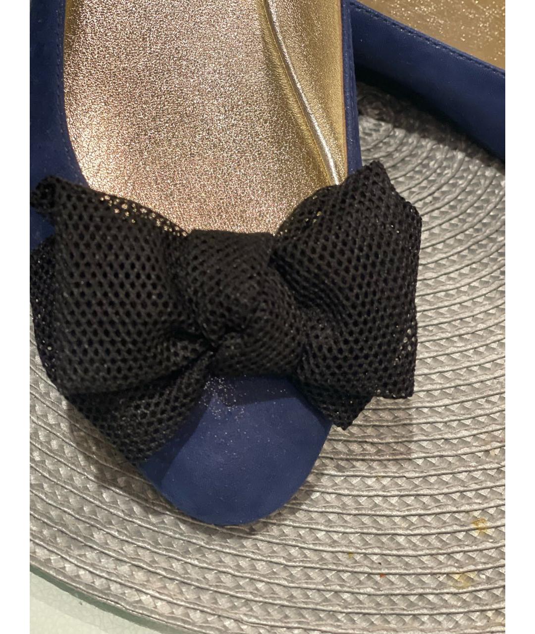JIMMY CHOO Синие замшевые балетки, фото 6