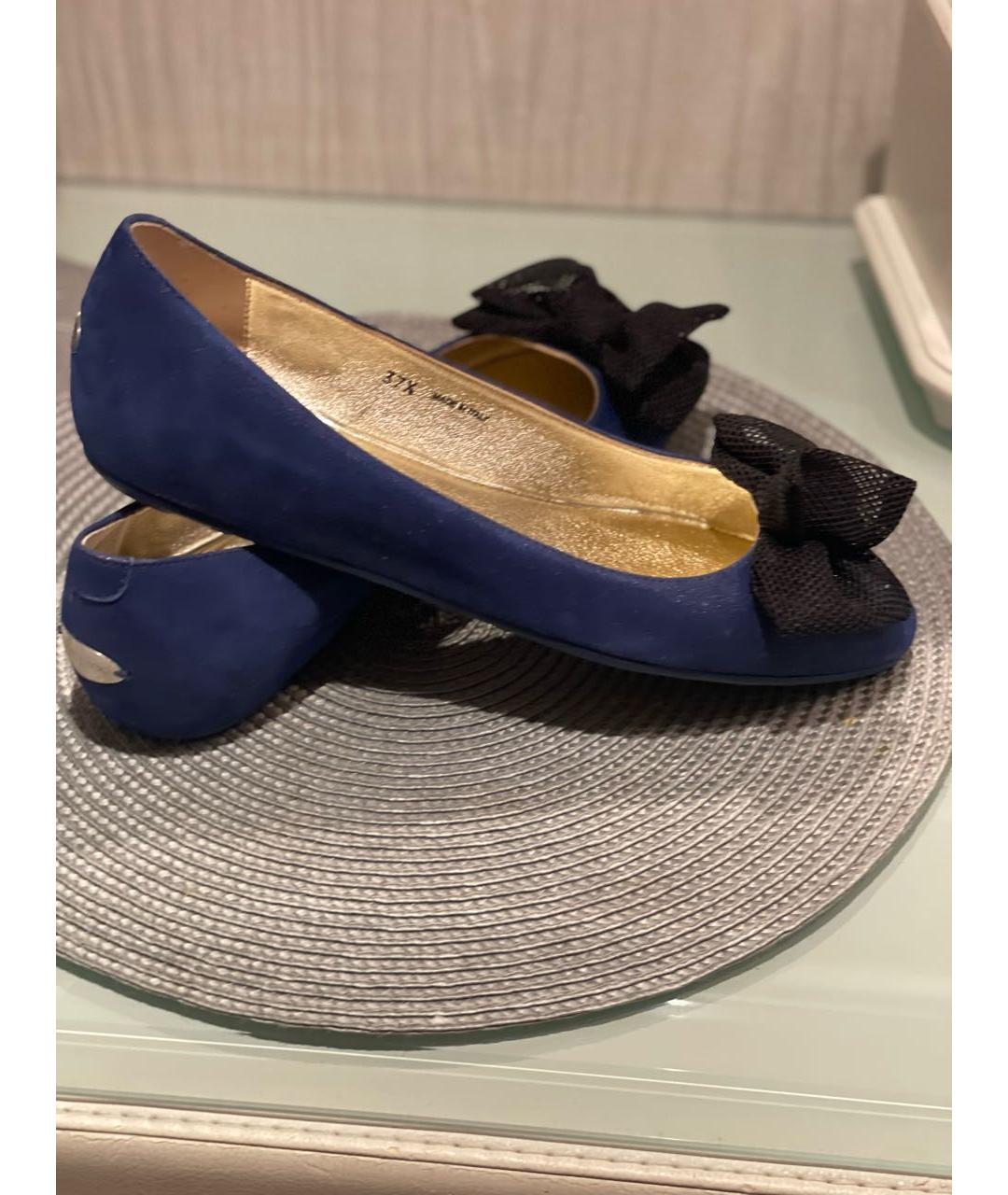 JIMMY CHOO Синие замшевые балетки, фото 5