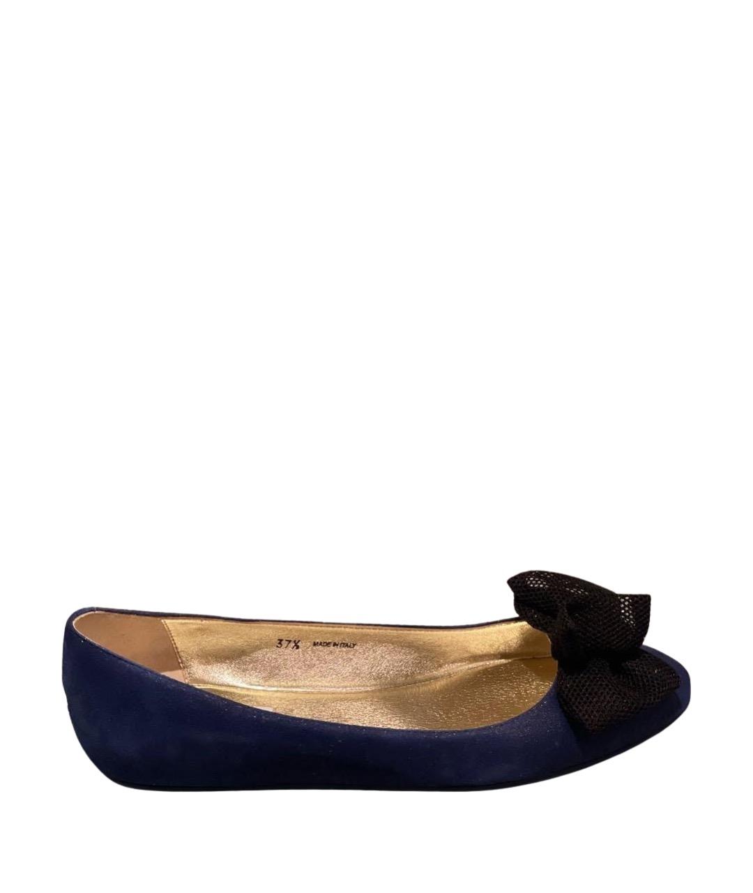 JIMMY CHOO Синие замшевые балетки, фото 1