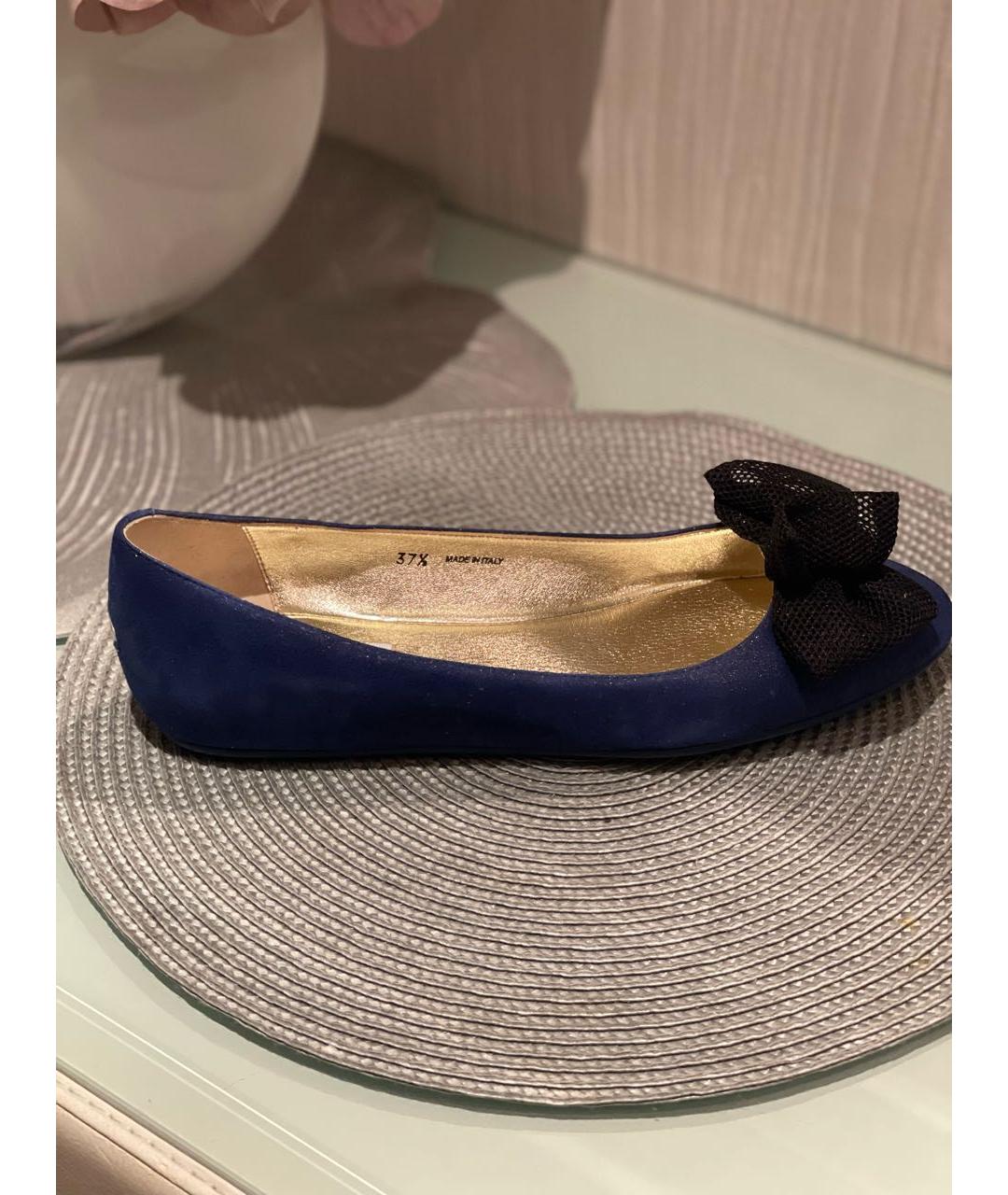 JIMMY CHOO Синие замшевые балетки, фото 8