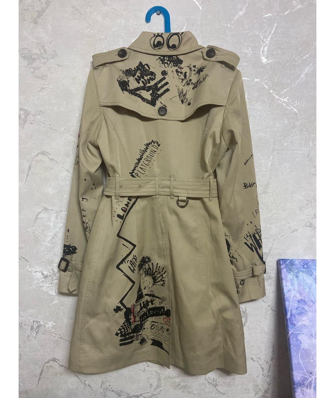 BURBERRY Бежевое хлопковое пальто, фото 2