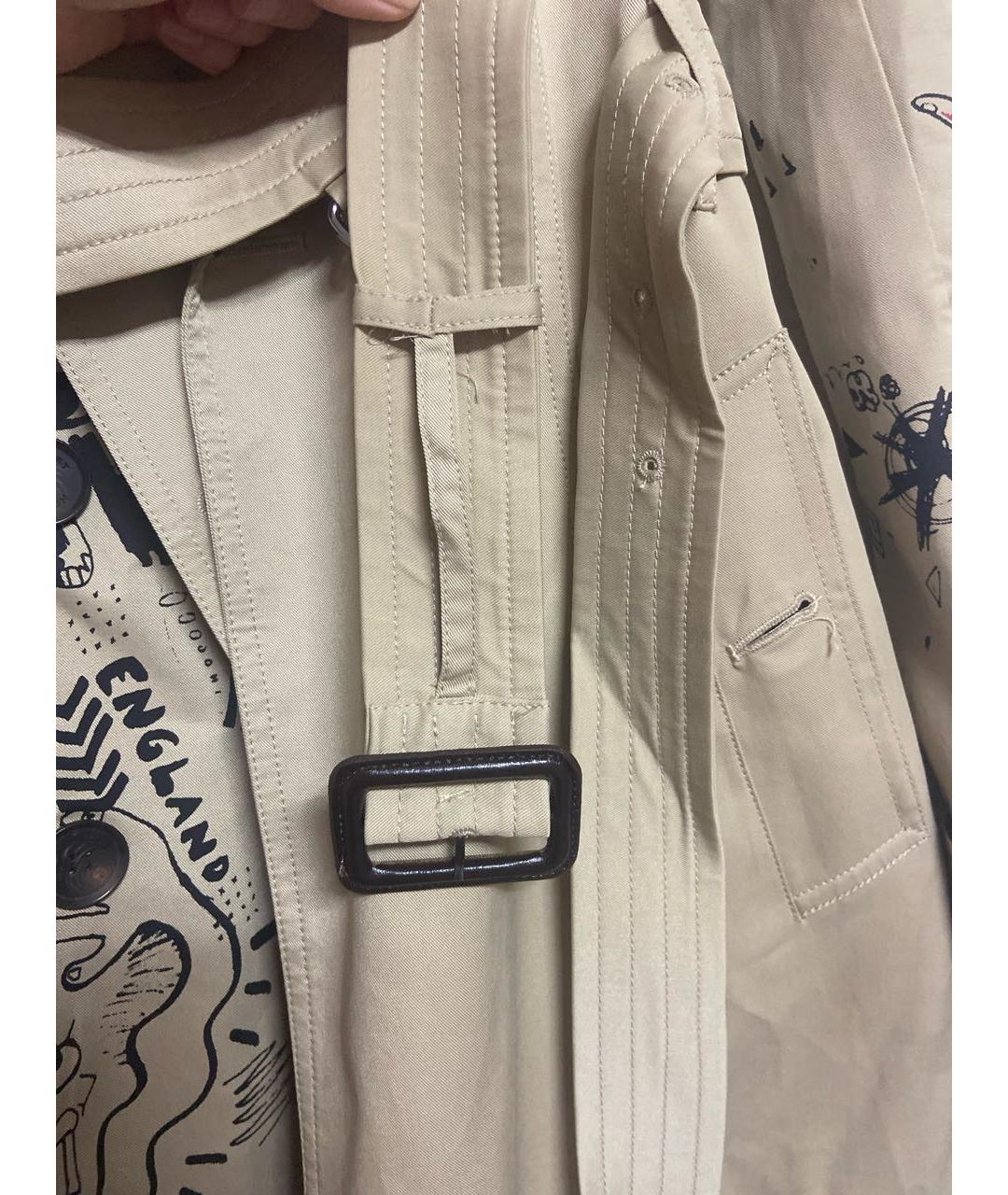 BURBERRY Бежевое хлопковое пальто, фото 7