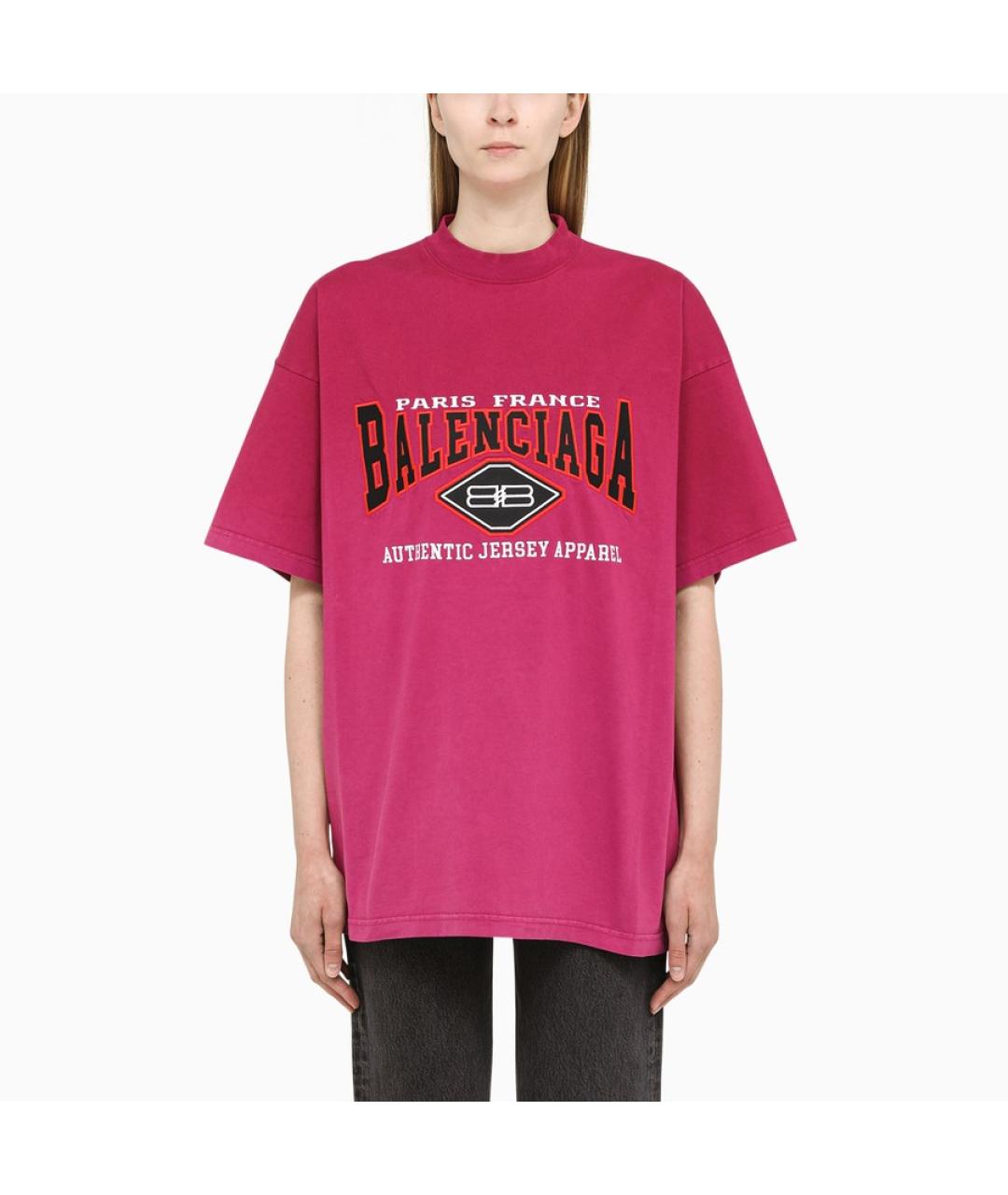 BALENCIAGA Розовая футболка, фото 4