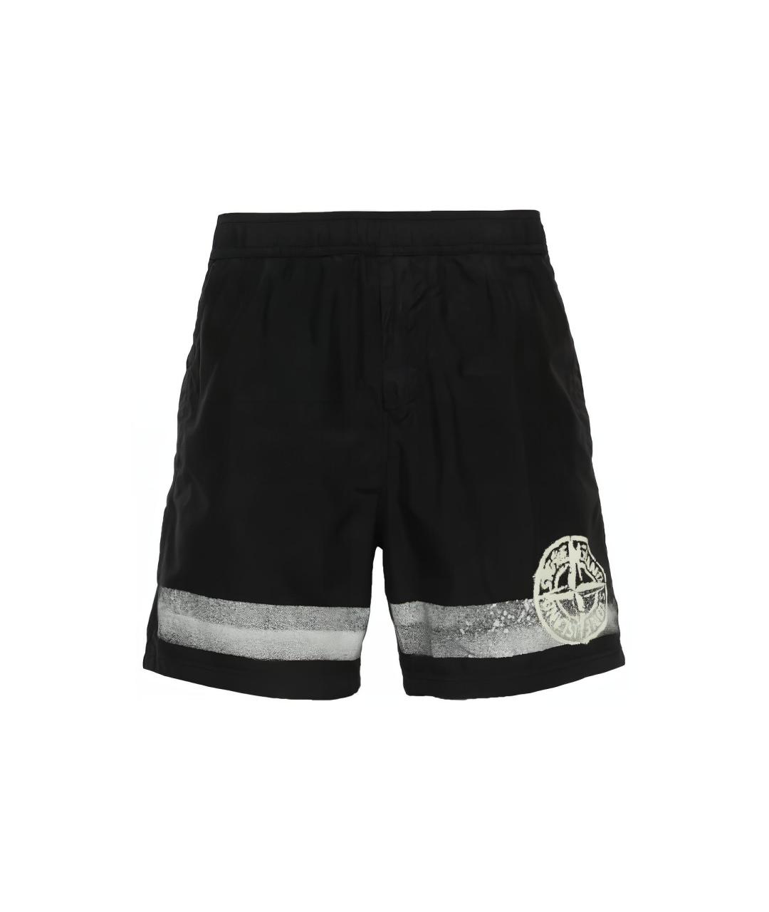 STONE ISLAND Черные шорты, фото 1