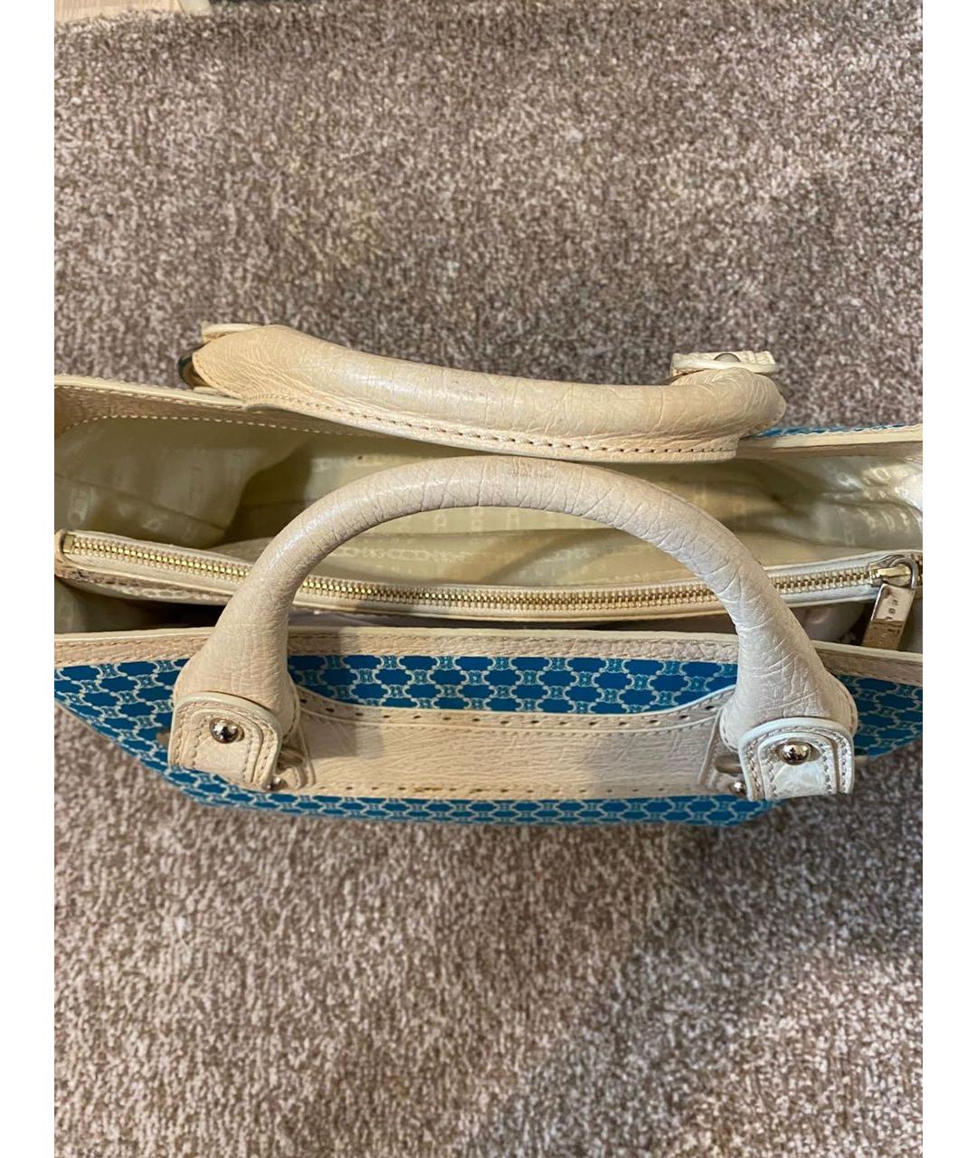 CELINE Синяя сумка с короткими ручками, фото 5