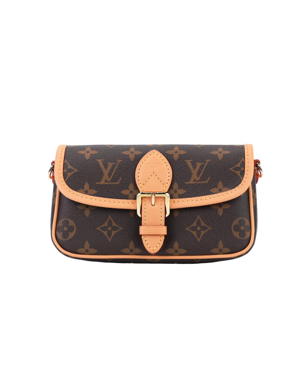 LOUIS VUITTON Коричневая сумка через плечо из канвы, фото 2
