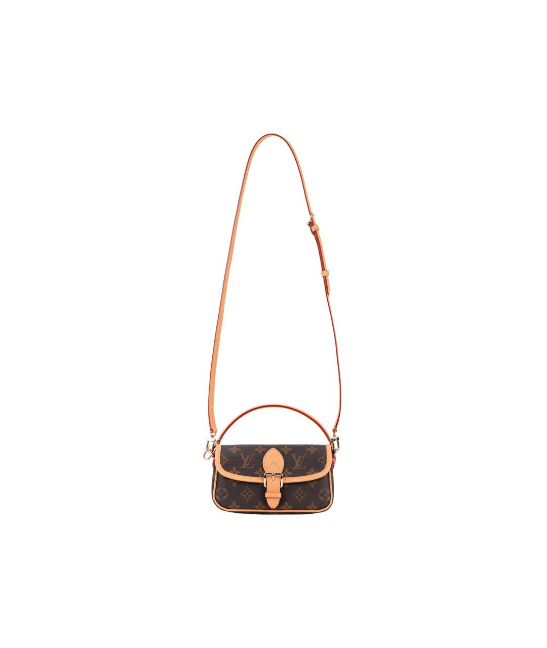 LOUIS VUITTON Коричневая сумка через плечо из канвы, фото 3