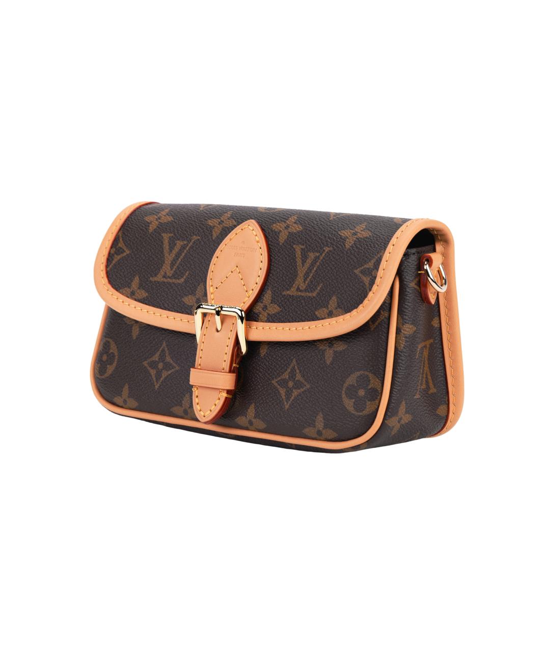 LOUIS VUITTON Коричневая сумка через плечо из канвы, фото 4