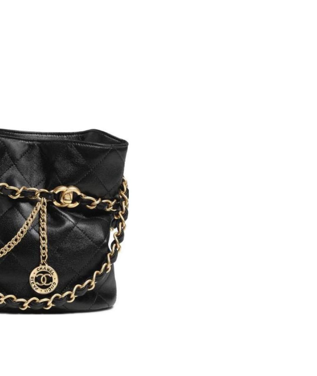 CHANEL Черная кожаная сумка через плечо, фото 4