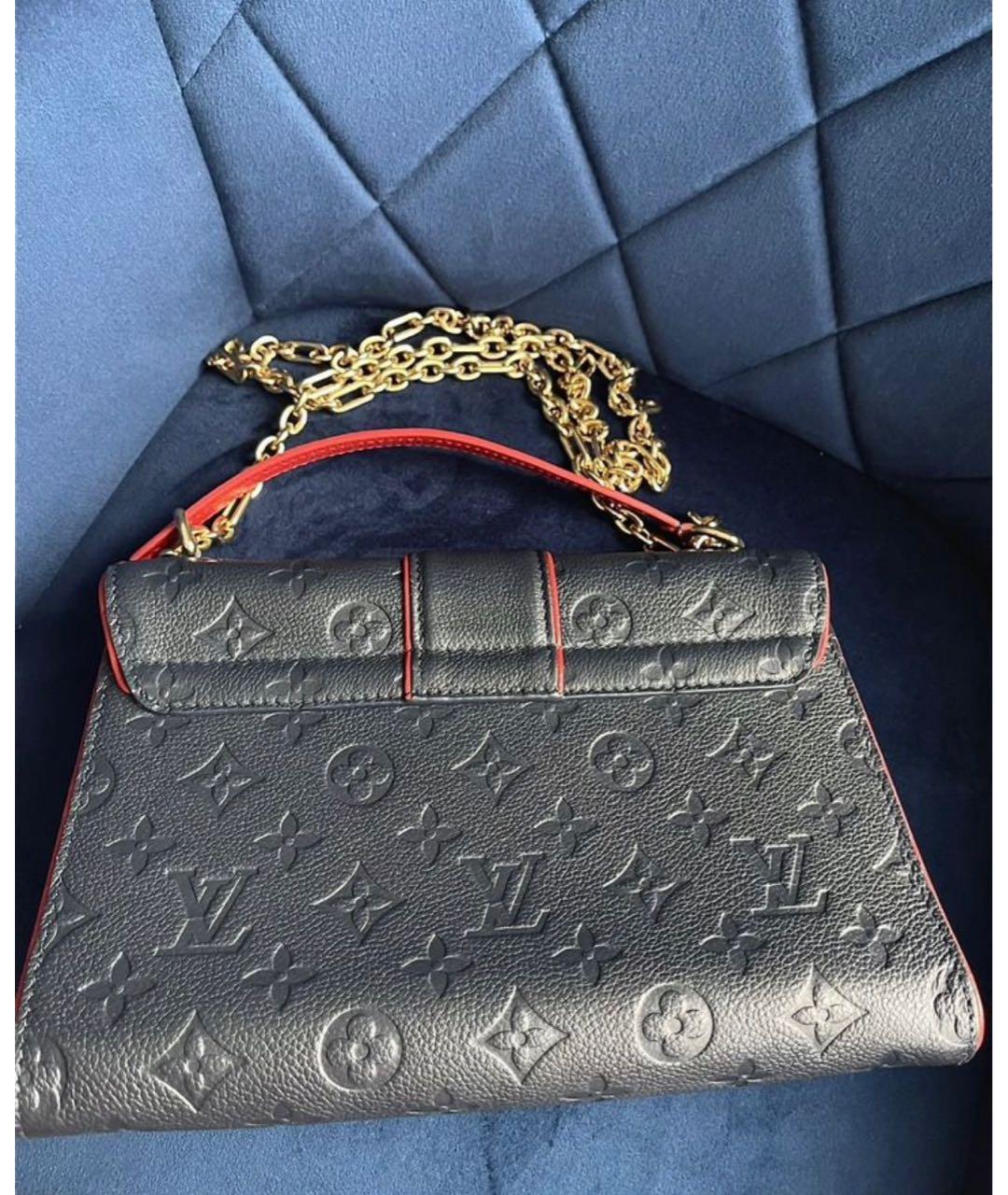 LOUIS VUITTON Темно-синяя кожаная сумка через плечо, фото 3