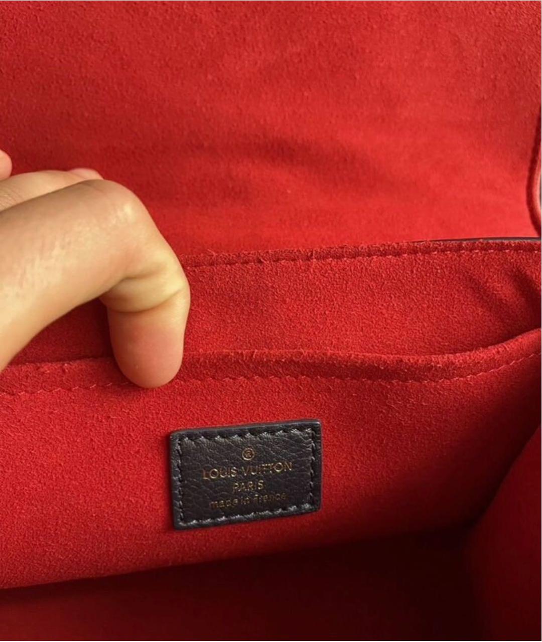 LOUIS VUITTON Темно-синяя кожаная сумка через плечо, фото 5