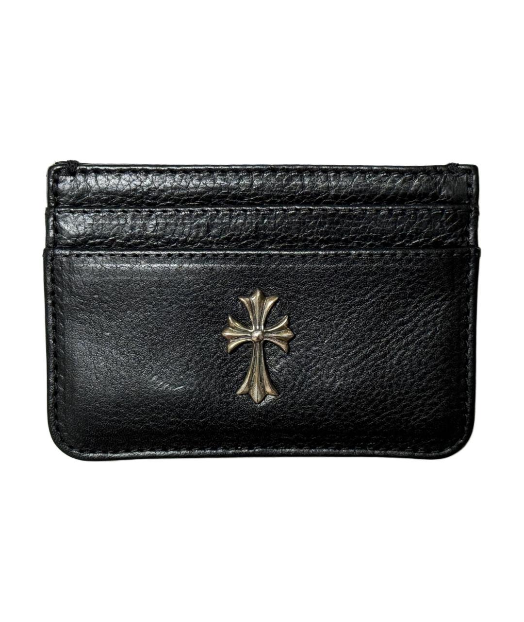 CHROME HEARTS Черный кожаный кардхолдер, фото 1