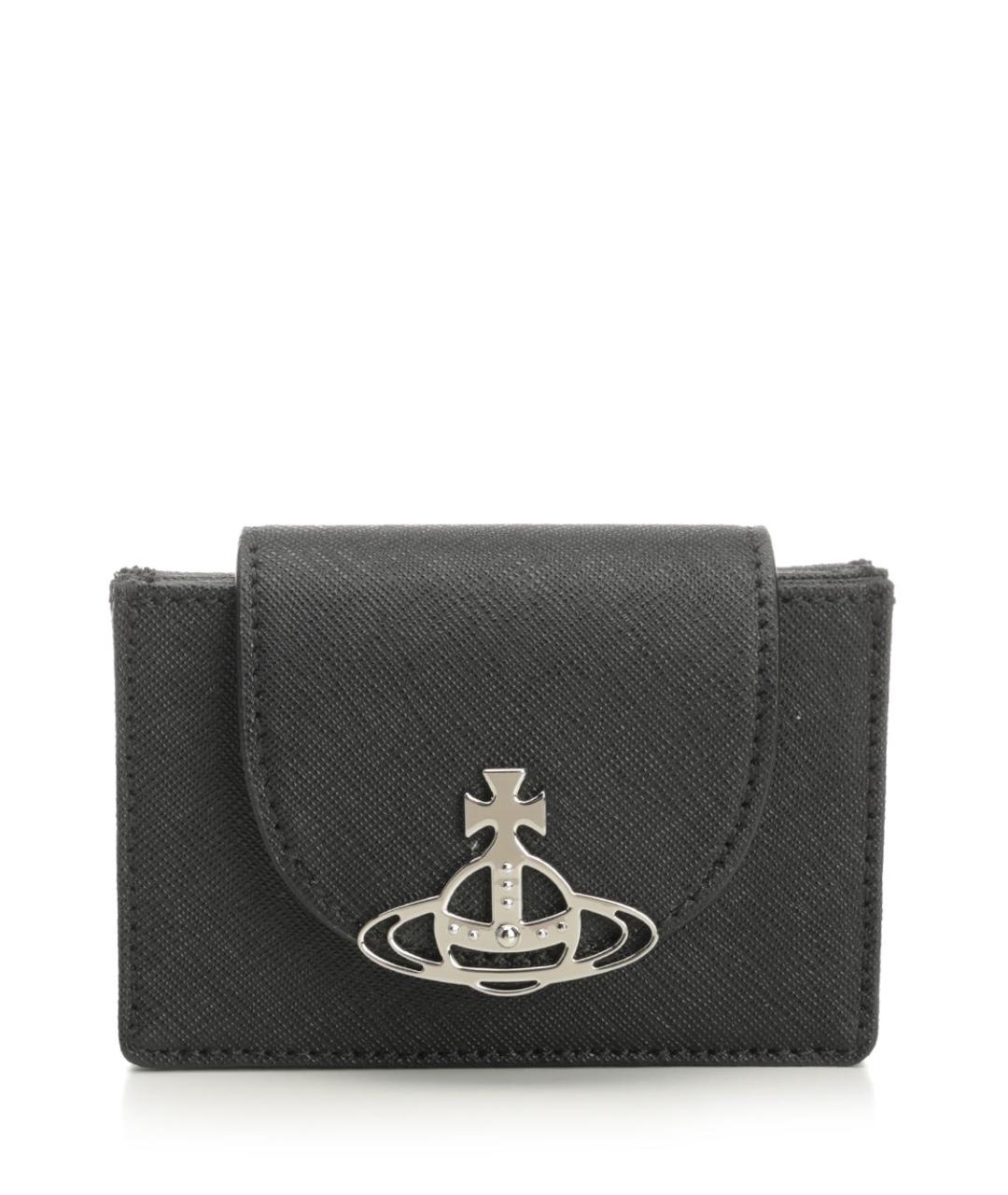 VIVIENNE WESTWOOD Черный кожаный кошелек, фото 1