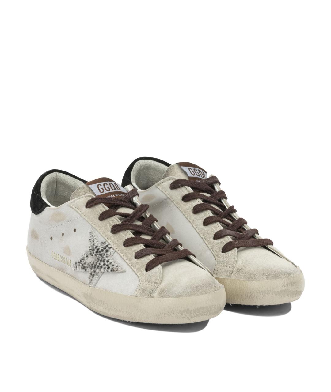 GOLDEN GOOSE Белые кожаные кеды, фото 2