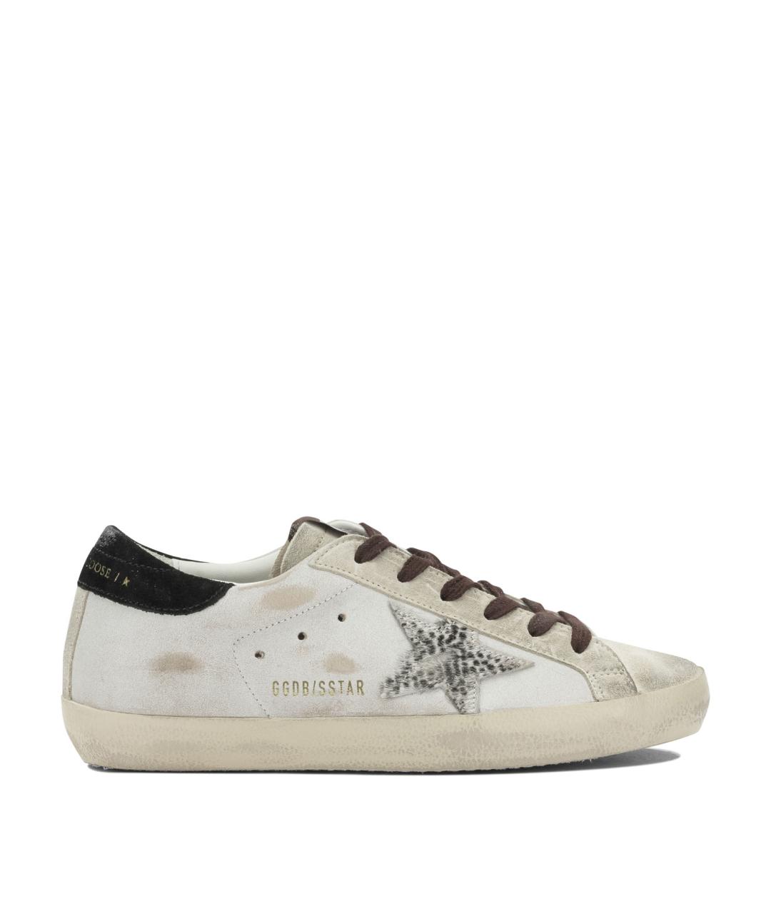 GOLDEN GOOSE Белые кожаные кеды, фото 1