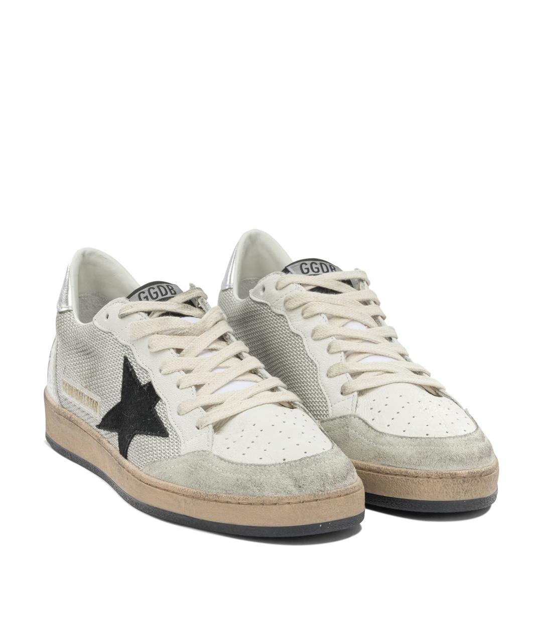 GOLDEN GOOSE Белые текстильные низкие кроссовки / кеды, фото 2