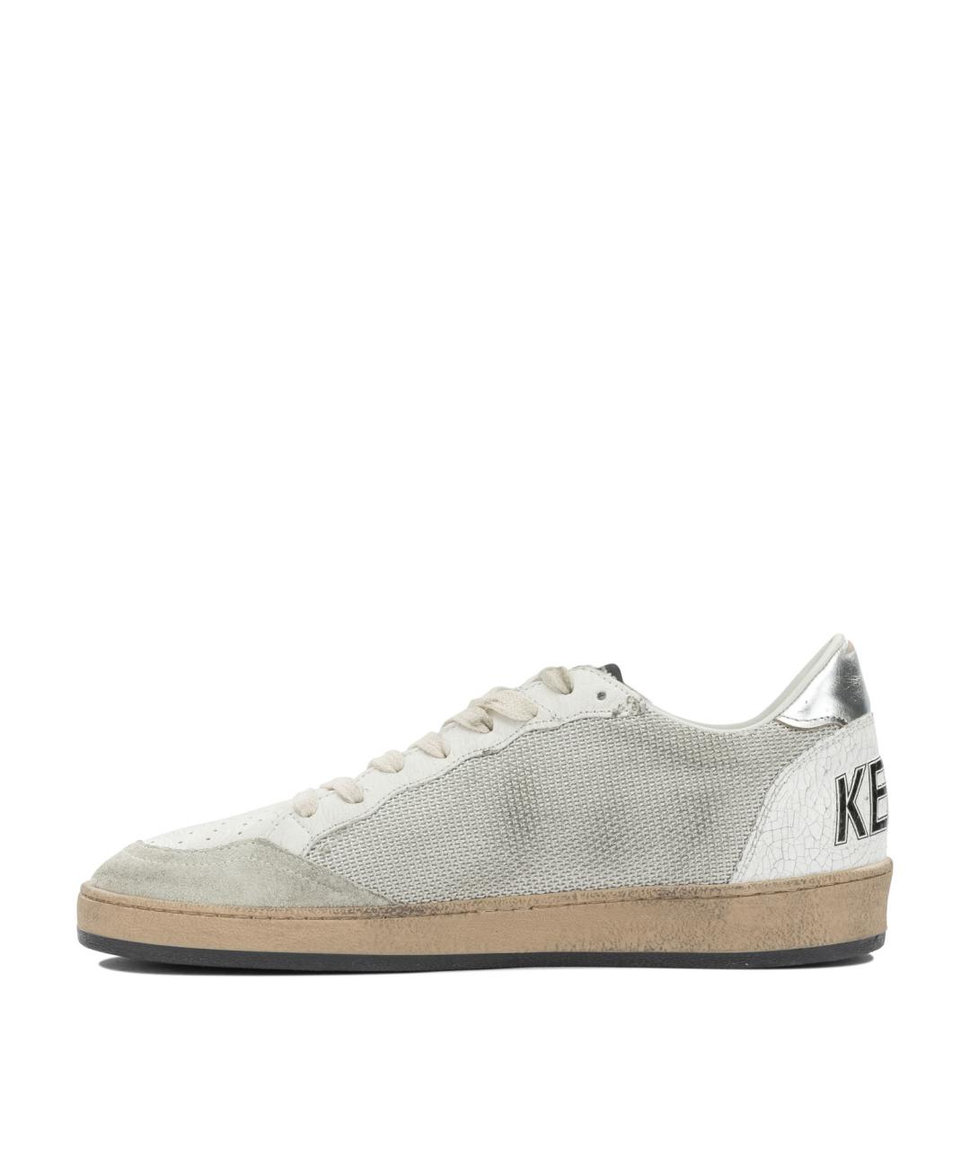 GOLDEN GOOSE Белые текстильные низкие кроссовки / кеды, фото 3
