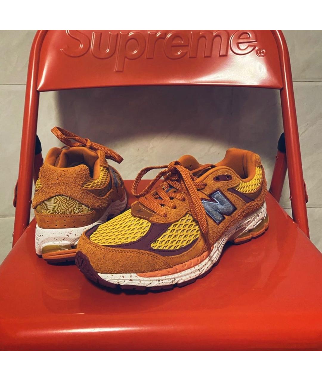 NEW BALANCE Оранжевые замшевые кроссовки, фото 4