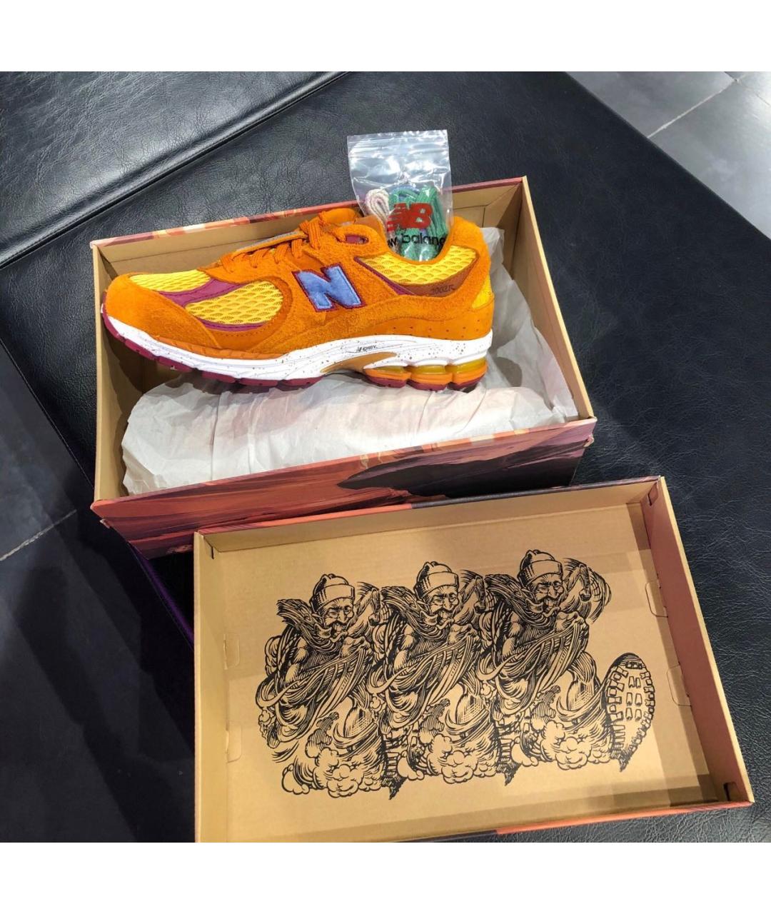 NEW BALANCE Оранжевые замшевые кроссовки, фото 3