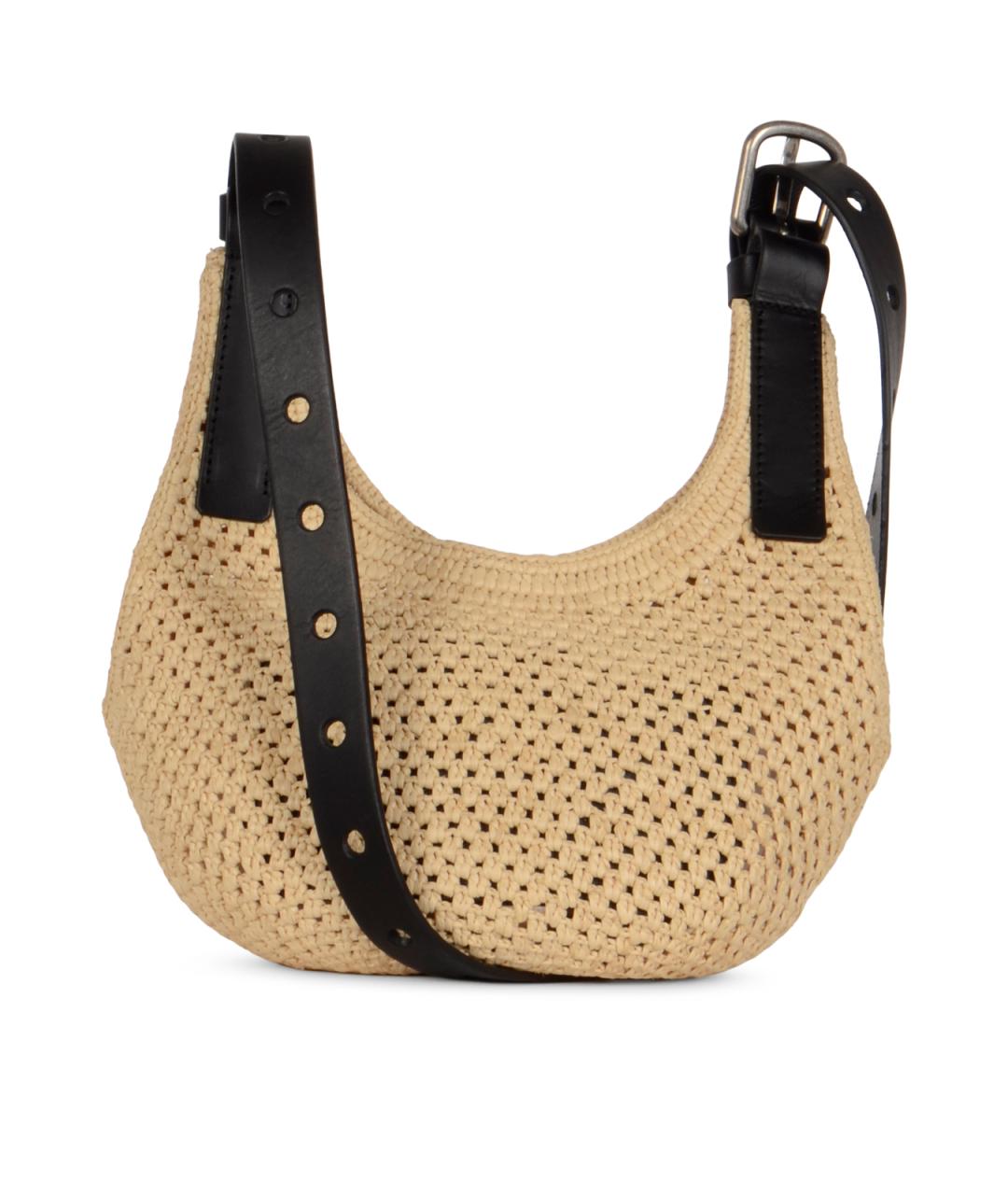 LOEWE Бежевая плетеная сумка через плечо, фото 3
