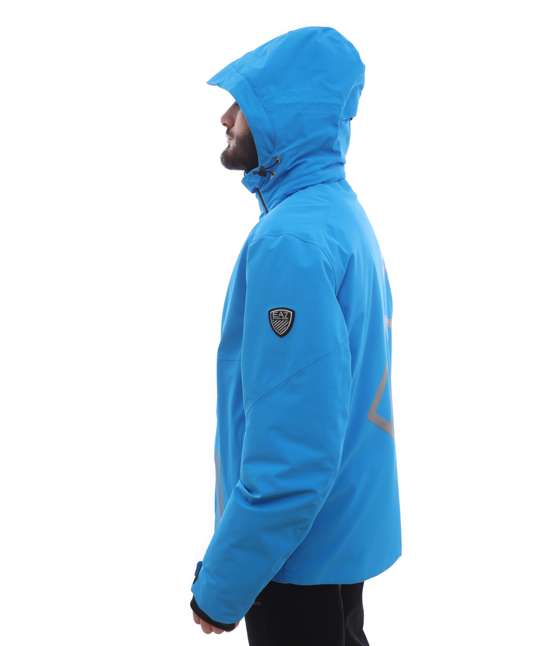 EMPORIO ARMANI Синяя полиамидовая куртка, фото 5