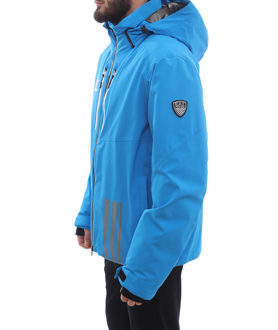EMPORIO ARMANI Синяя полиамидовая куртка, фото 4