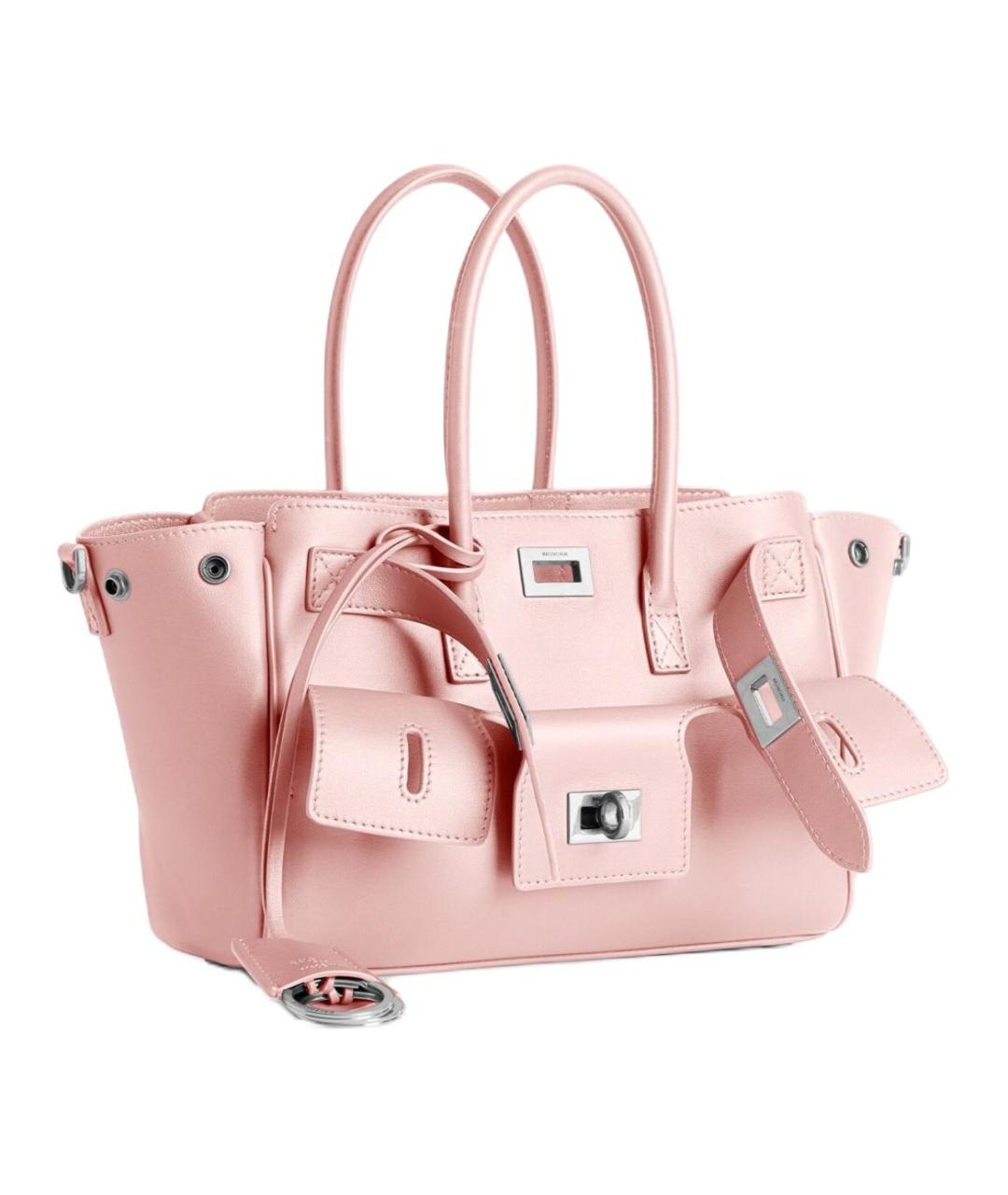 BALENCIAGA Розовая кожаная сумка через плечо, фото 2
