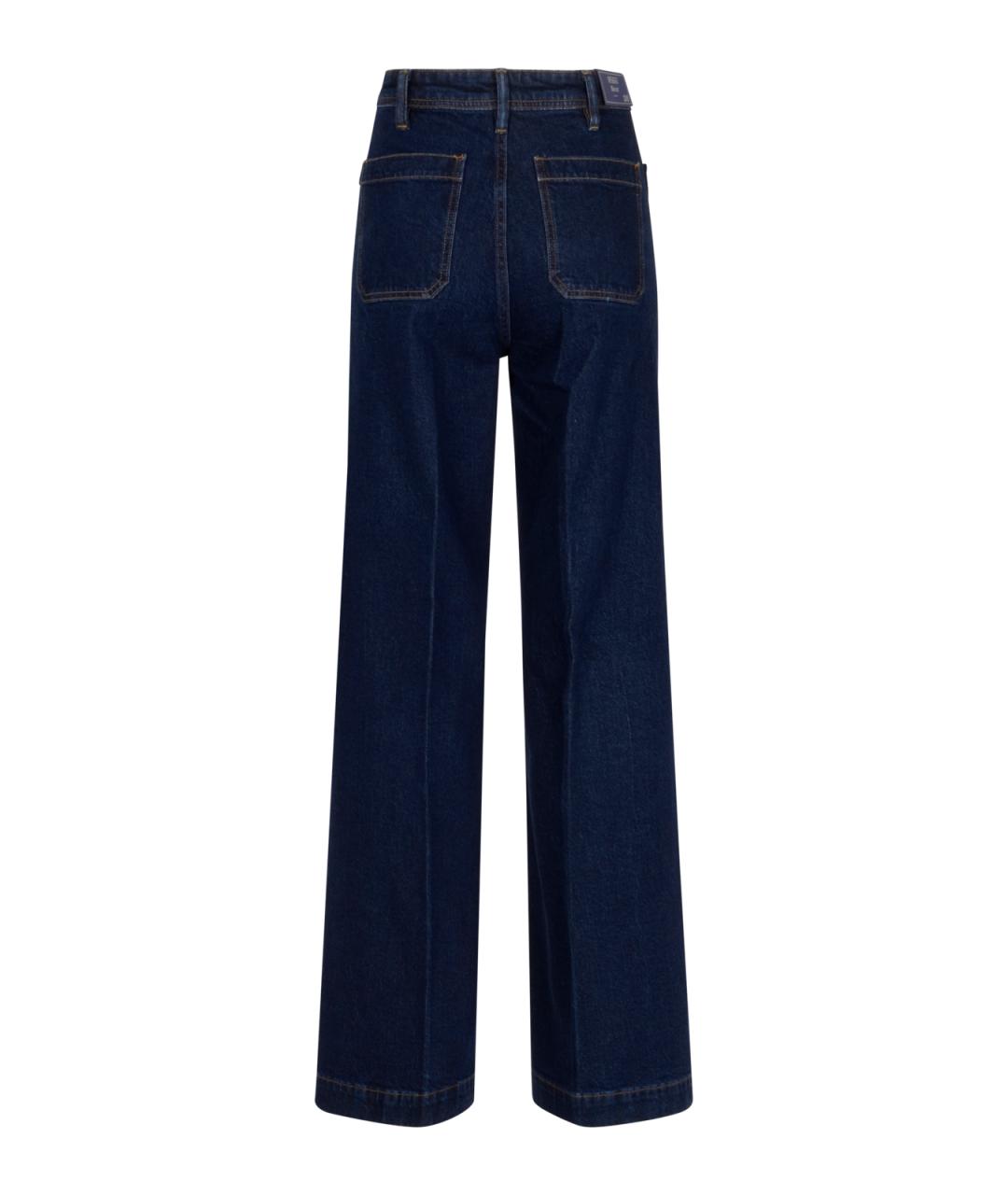 POLO RALPH LAUREN Синие хлопковые прямые джинсы, фото 2
