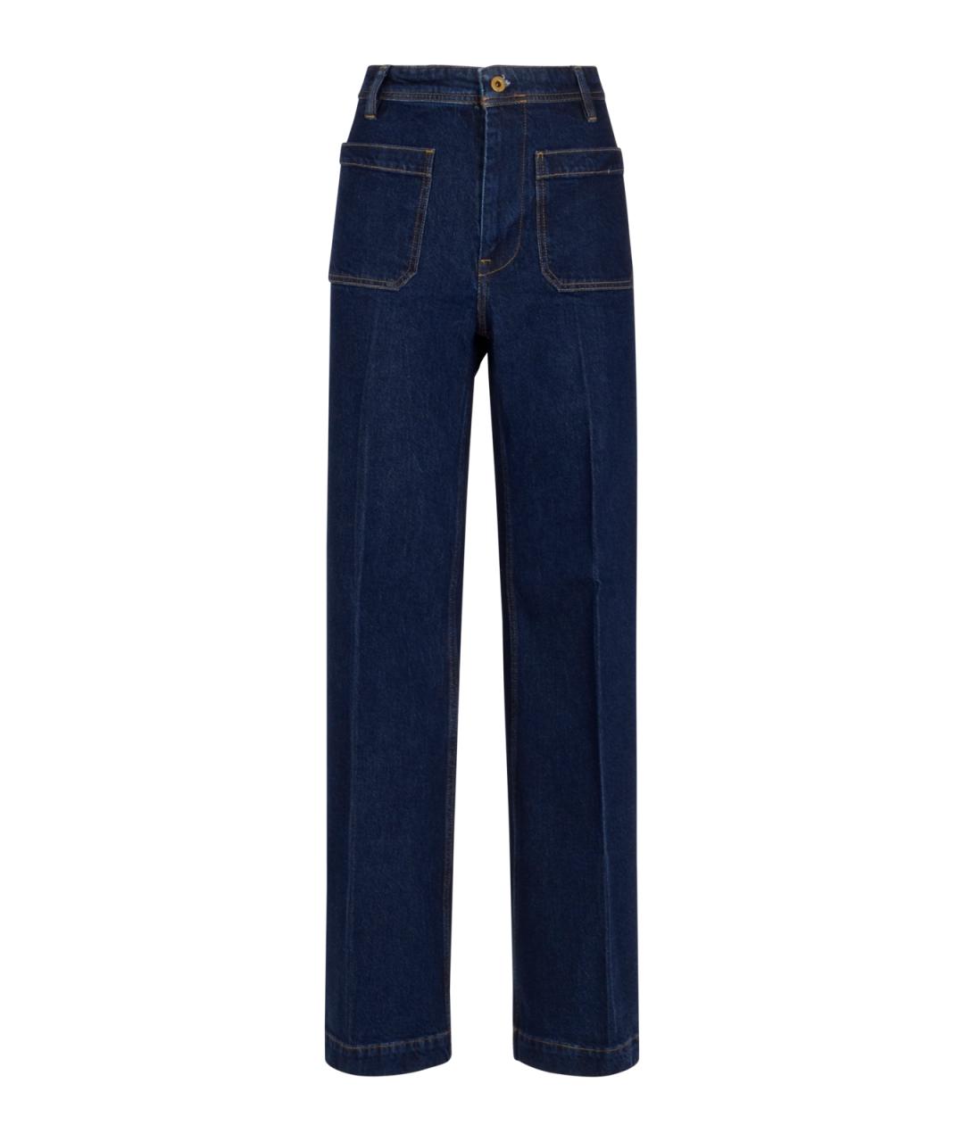 POLO RALPH LAUREN Синие хлопковые прямые джинсы, фото 1