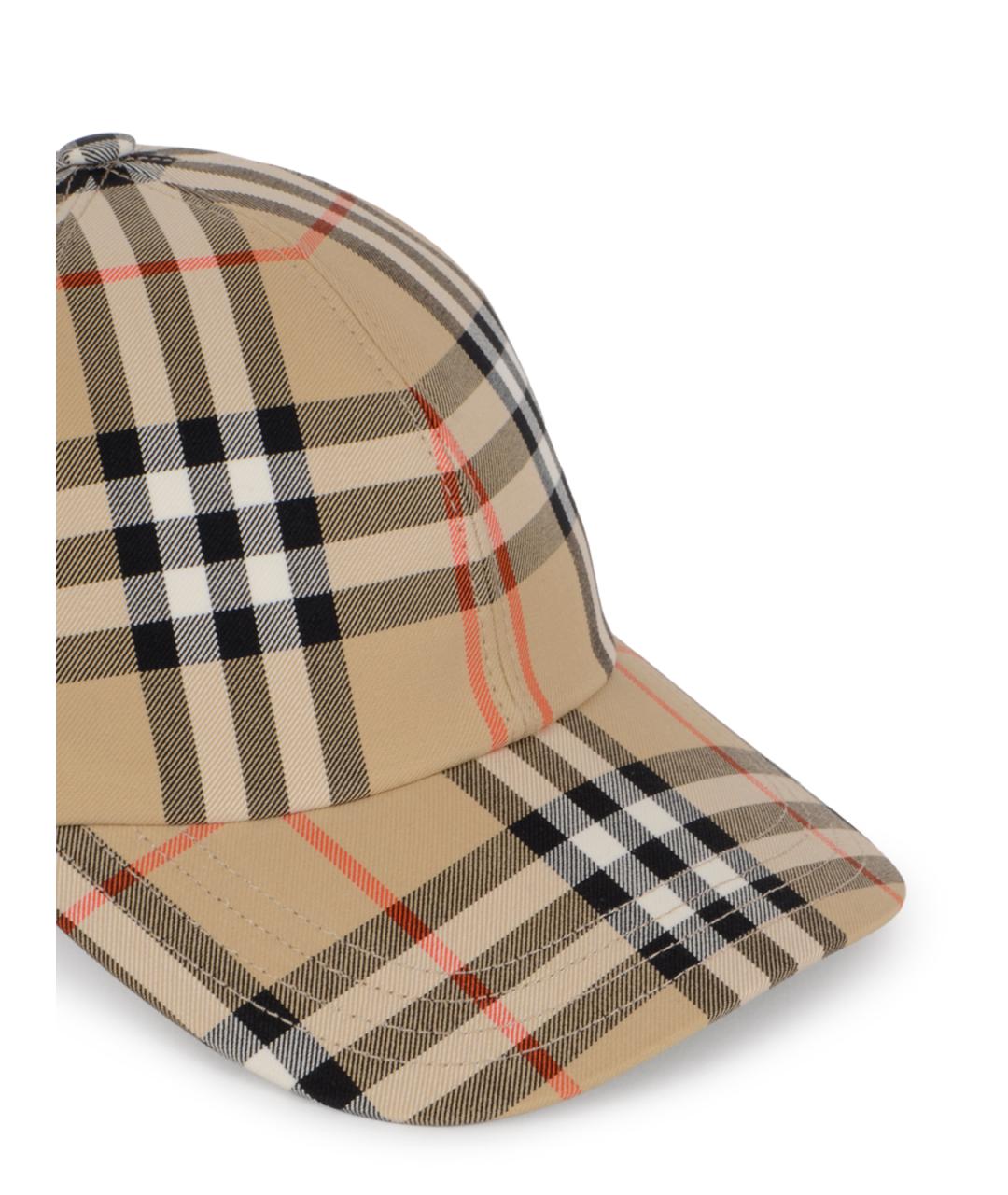 BURBERRY Бежевая хлопковая кепка, фото 4