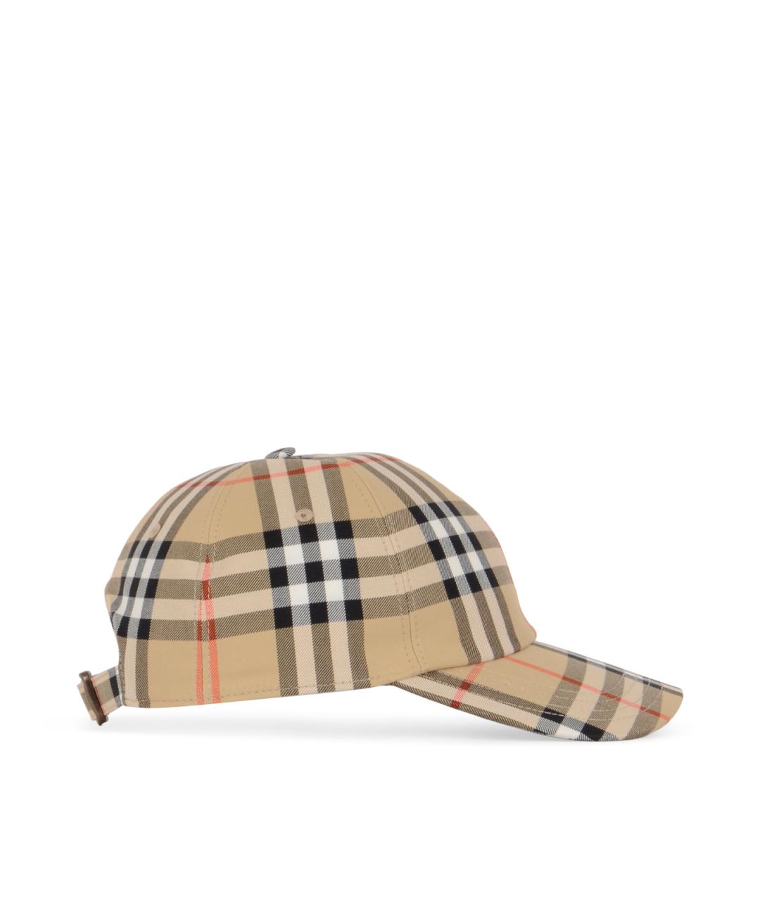 BURBERRY Бежевая хлопковая кепка, фото 2