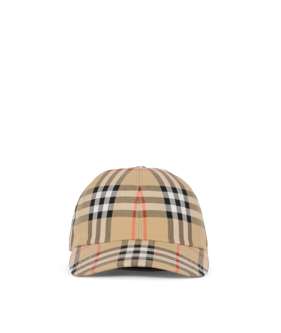 BURBERRY Бежевая хлопковая кепка, фото 1