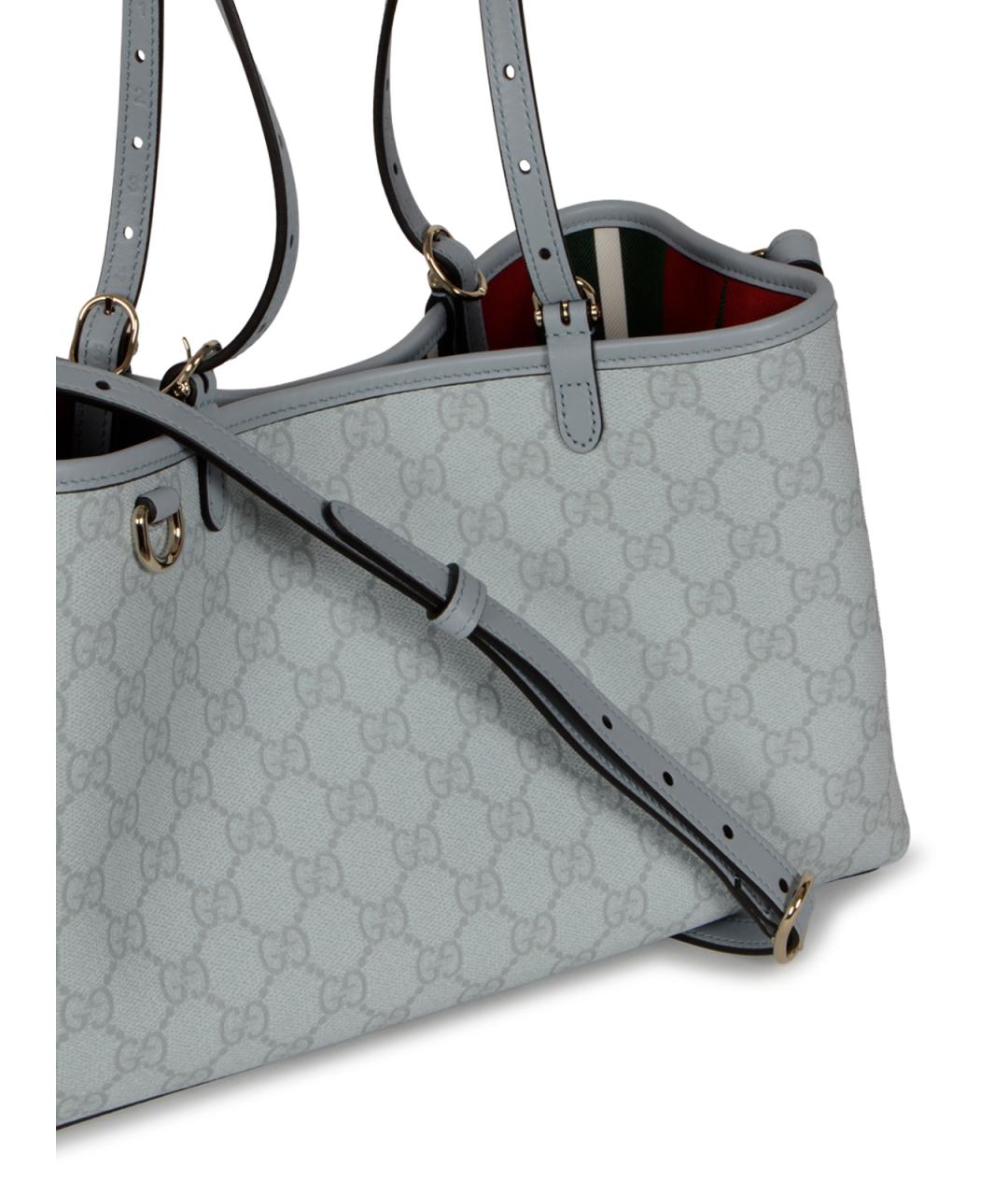 GUCCI Голубая сумка тоут, фото 4