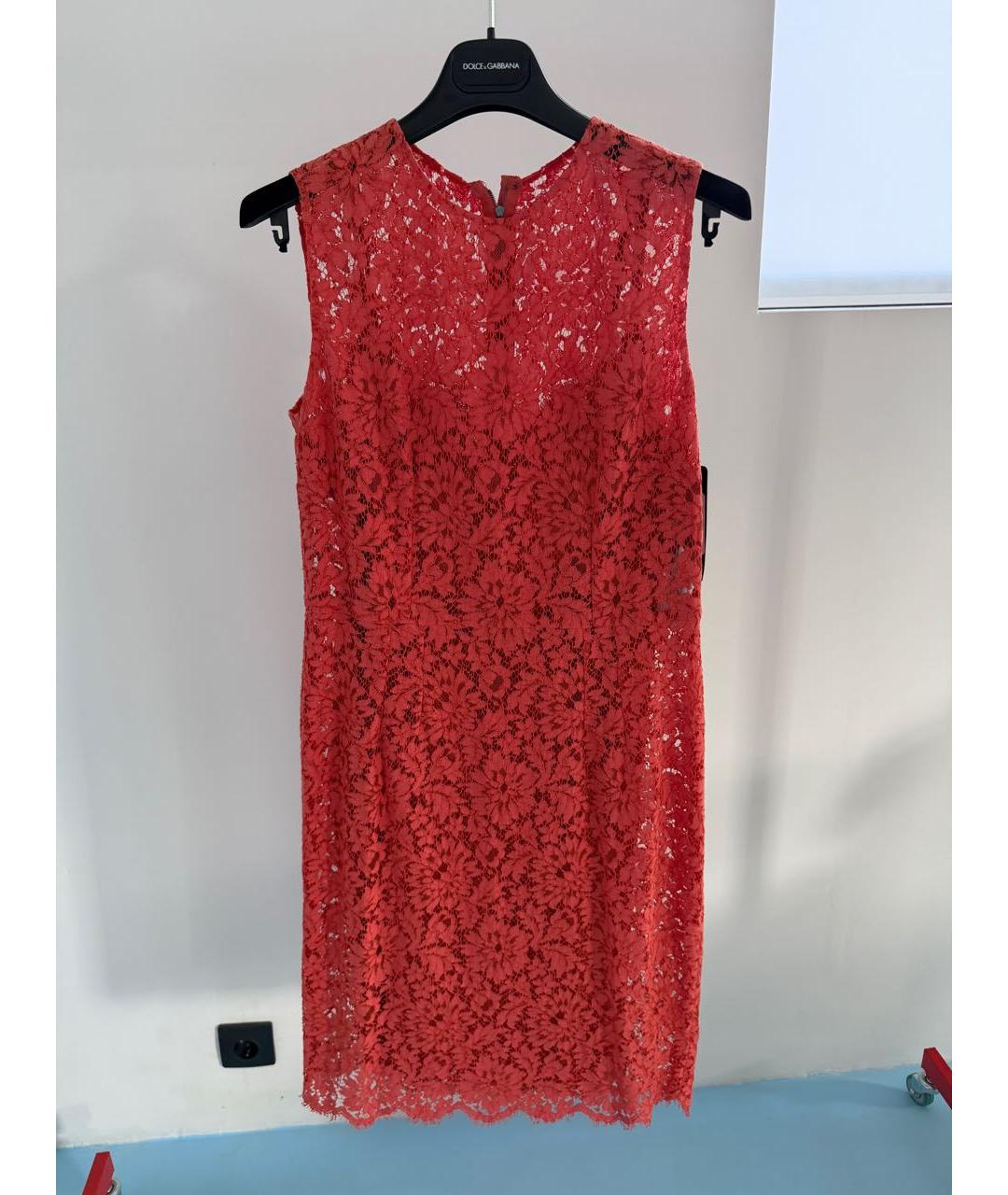 DOLCE&GABBANA Коралловое хлопковое платье, фото 2