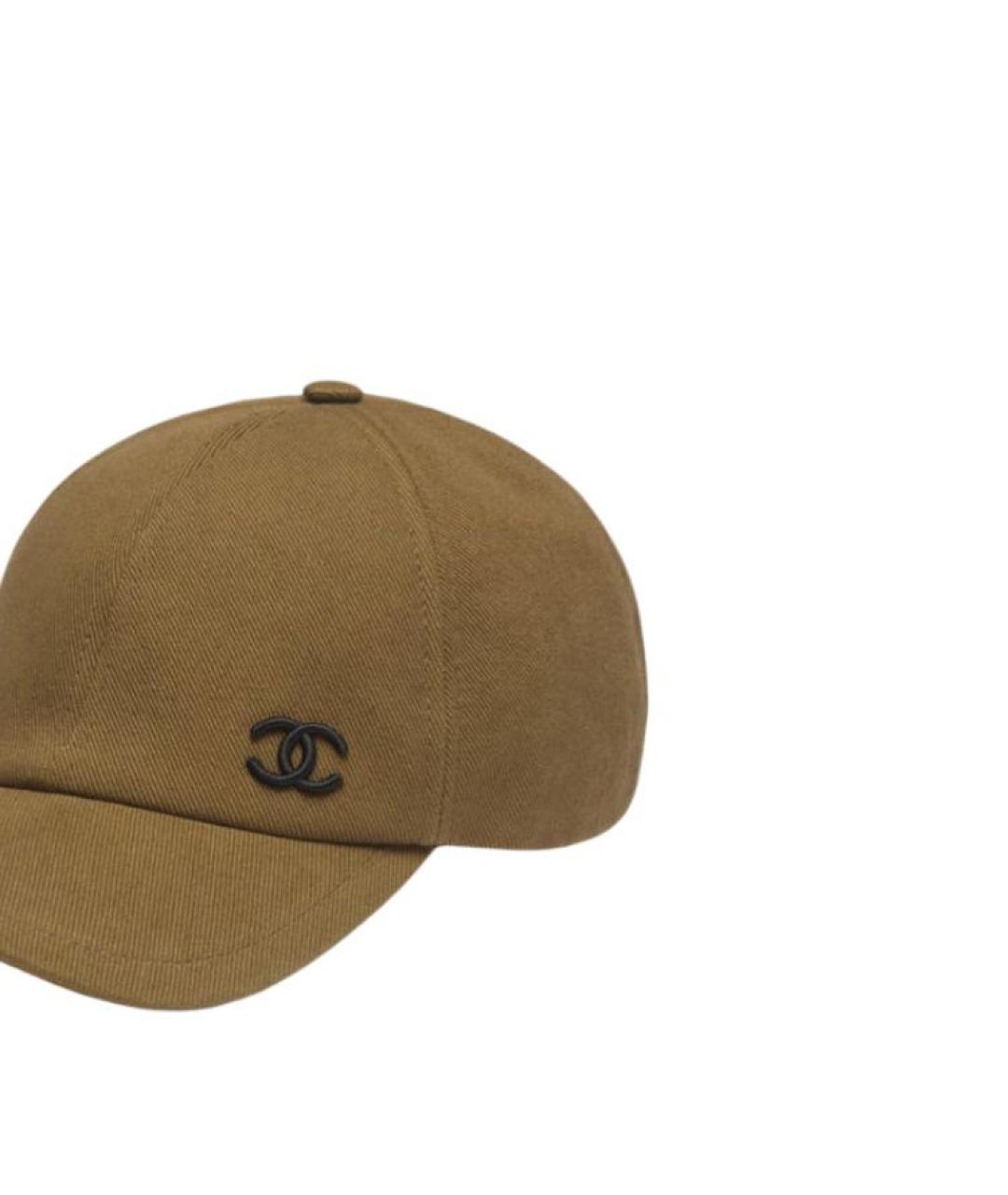 CHANEL Хаки хлопковая кепка, фото 2