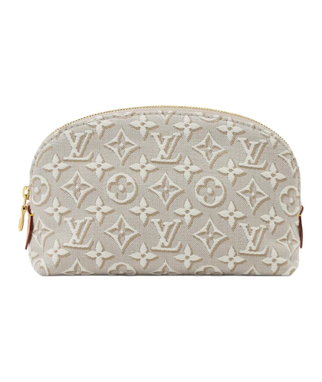 LOUIS VUITTON Бежевая тканевая косметичка, фото 1