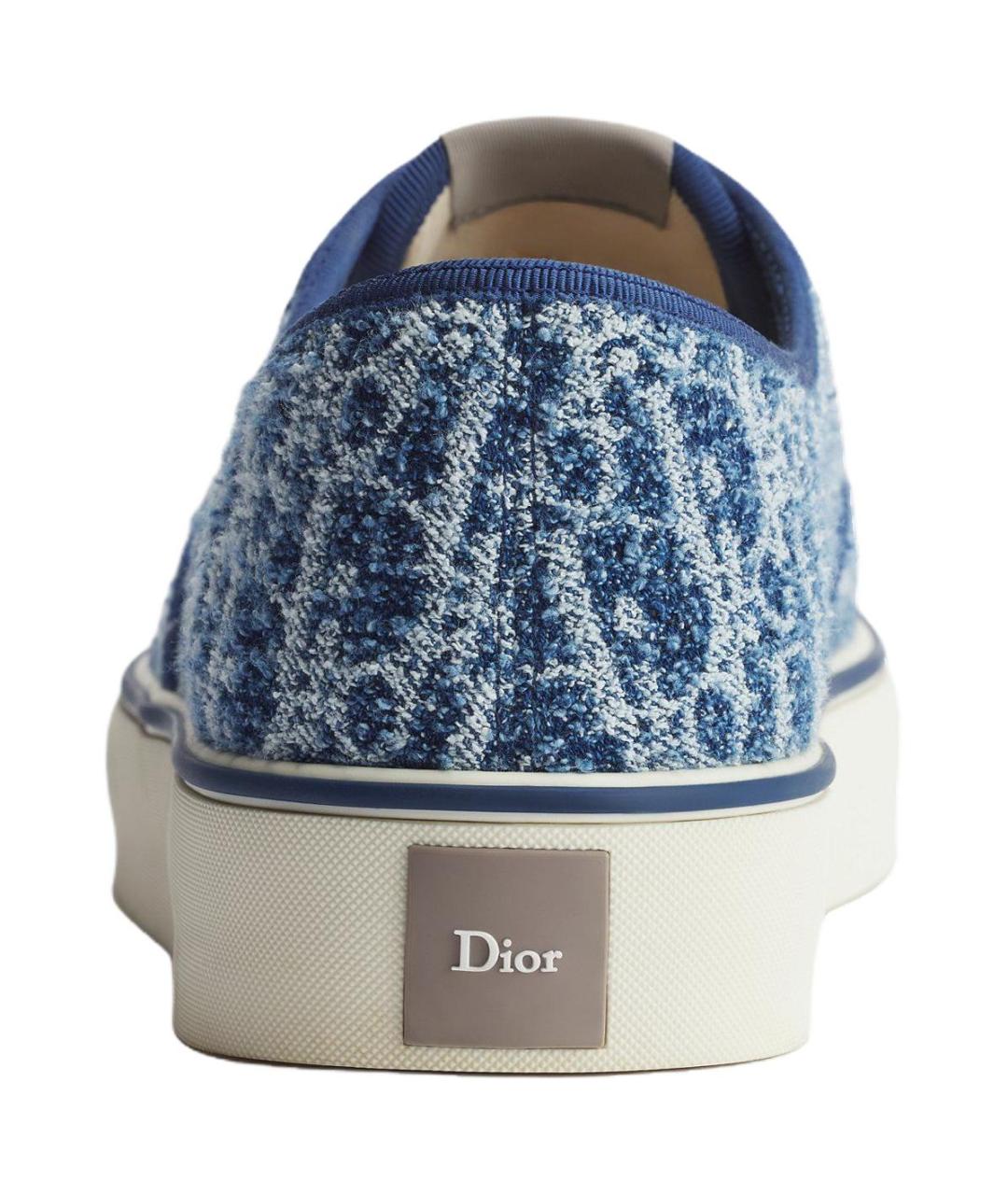 CHRISTIAN DIOR Синие текстильные низкие кроссовки / кеды, фото 4