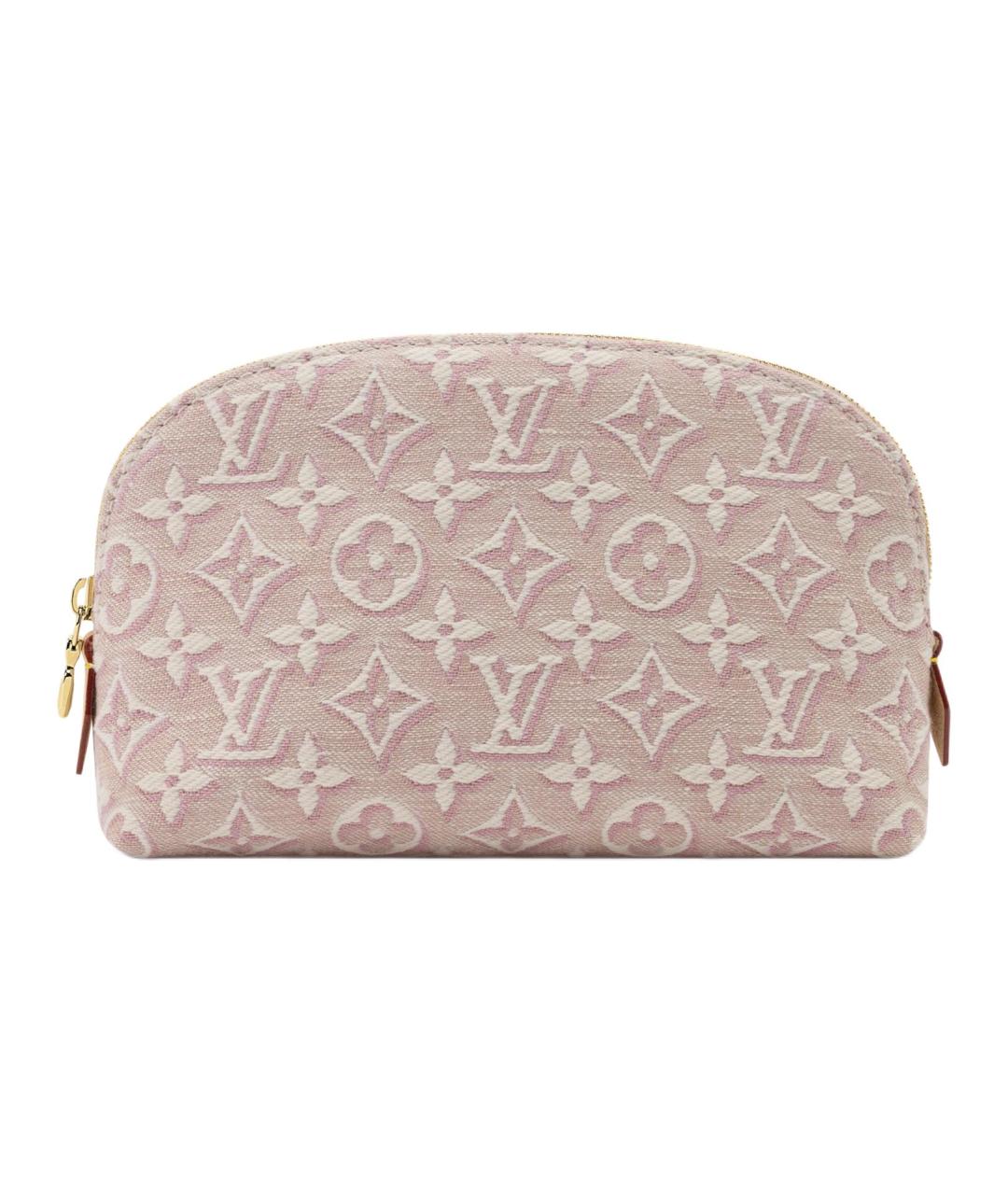 LOUIS VUITTON Розовая тканевая косметичка, фото 1