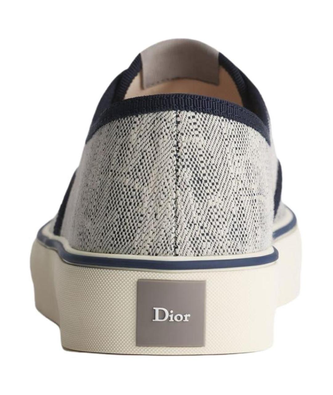 CHRISTIAN DIOR Серые текстильные кроссовки, фото 4