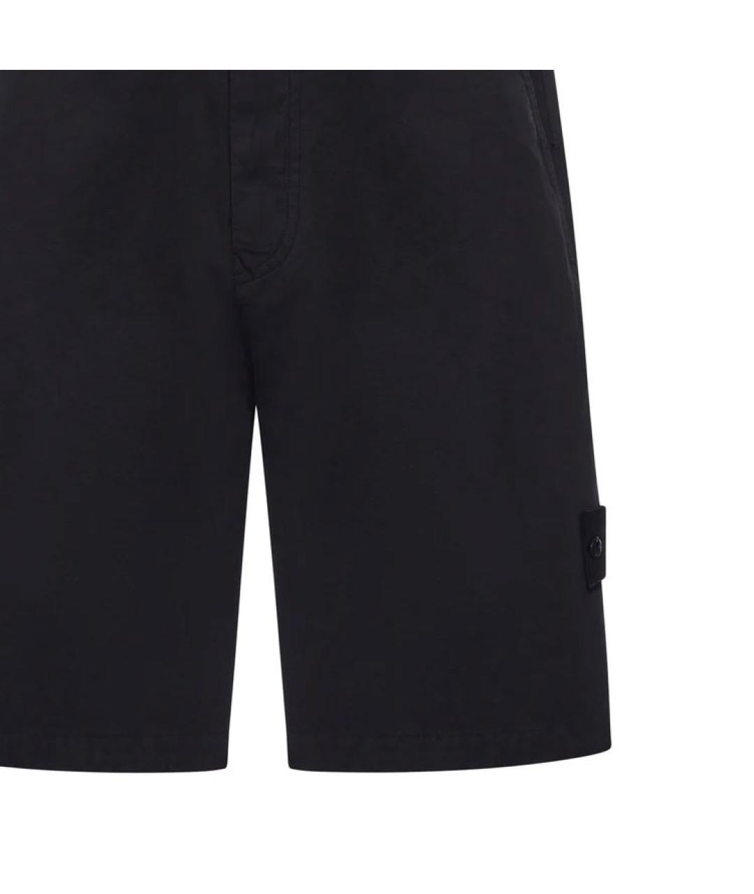 STONE ISLAND Черные шорты, фото 3