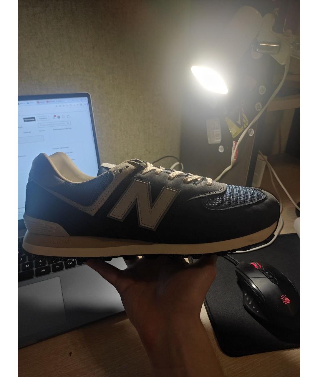 NEW BALANCE Синие замшевые низкие кроссовки / кеды, фото 6