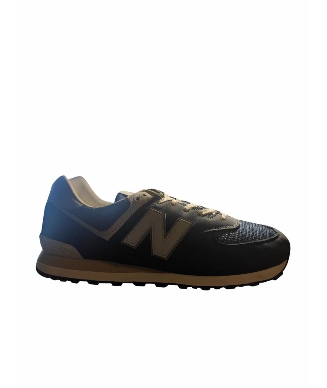 NEW BALANCE Синие замшевые низкие кроссовки / кеды, фото 1
