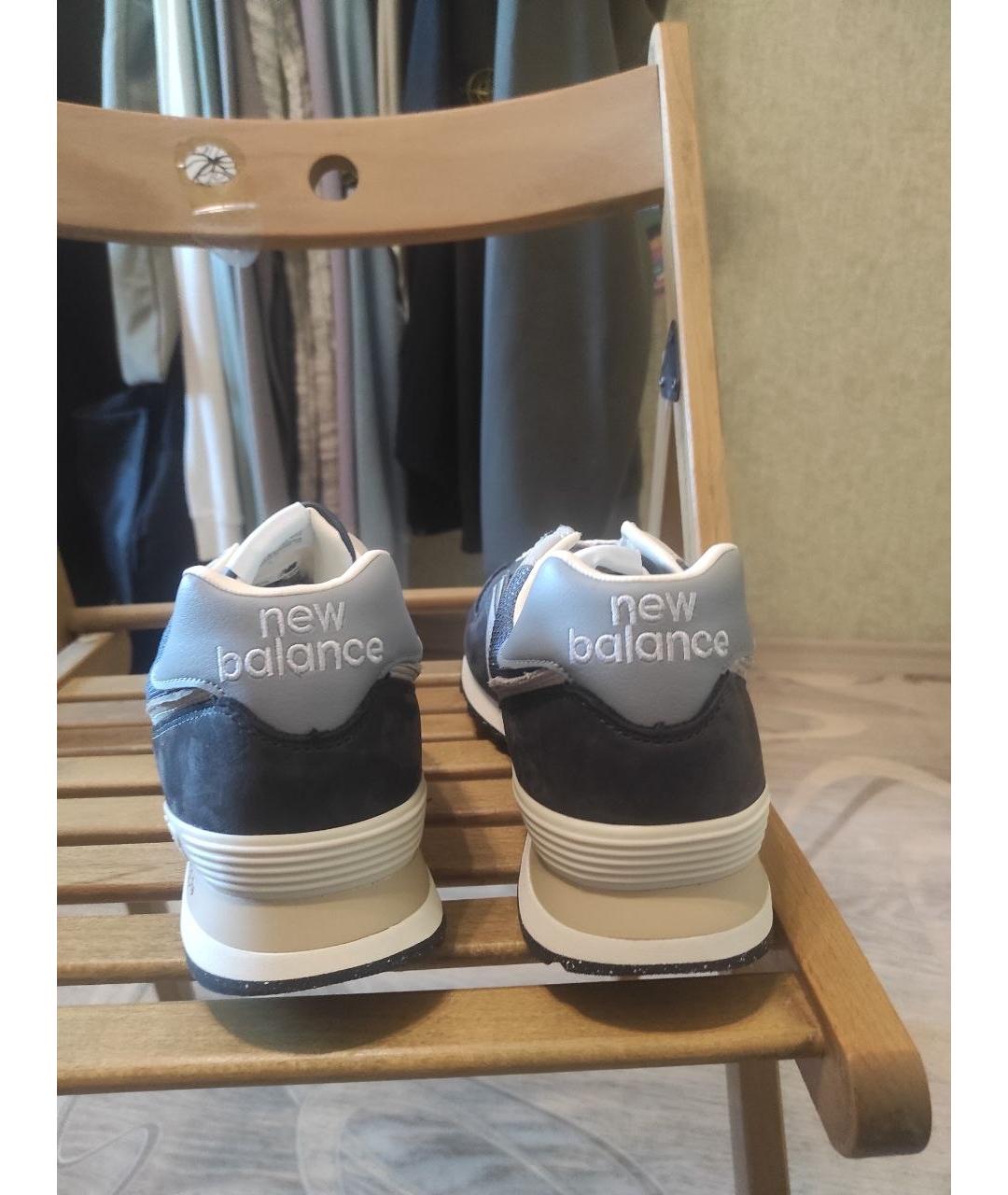 NEW BALANCE Синие замшевые низкие кроссовки / кеды, фото 4