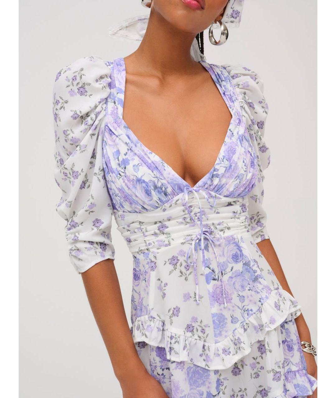 FOR LOVE AND LEMONS Фиолетовое полиэстеровое платье, фото 6