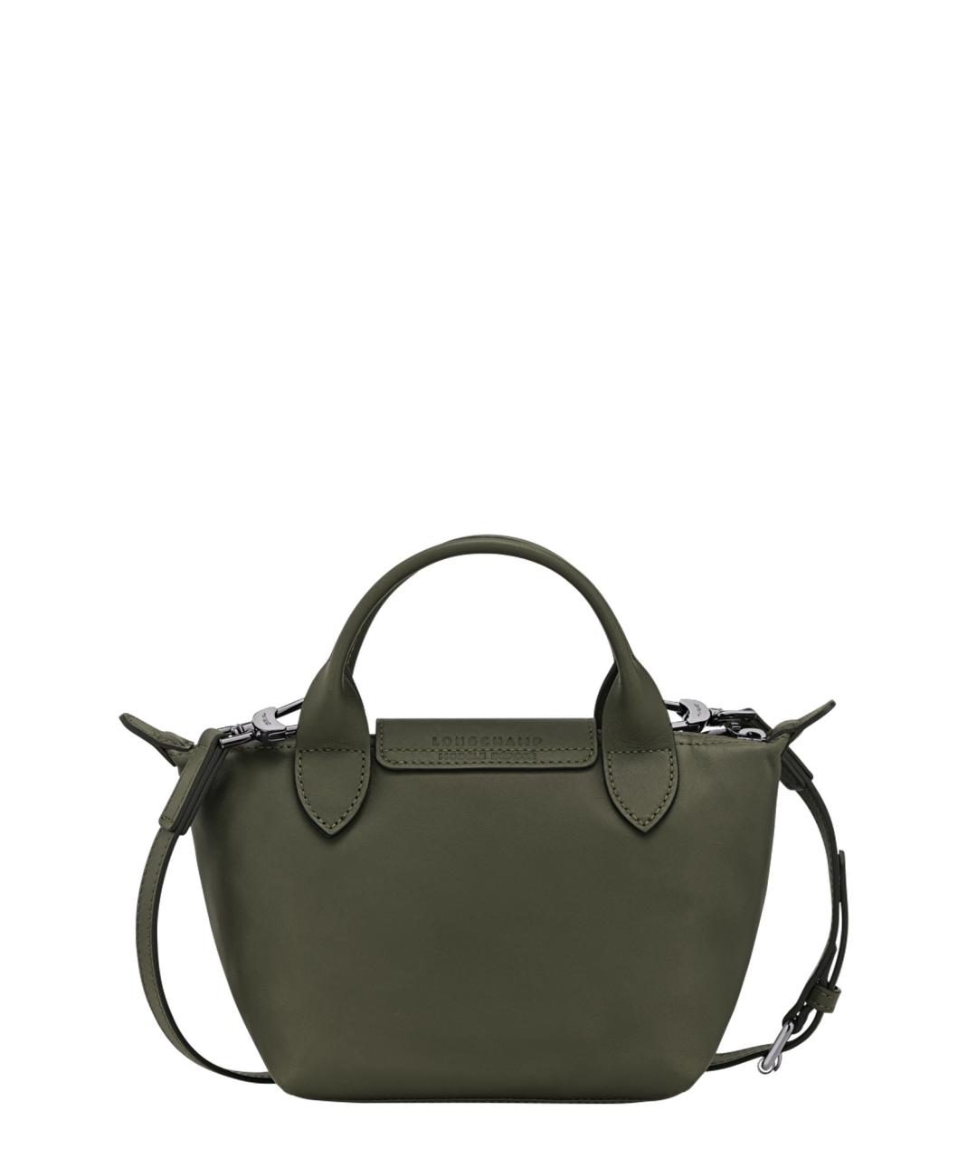 LONGCHAMP Зеленая кожаная сумка тоут, фото 2