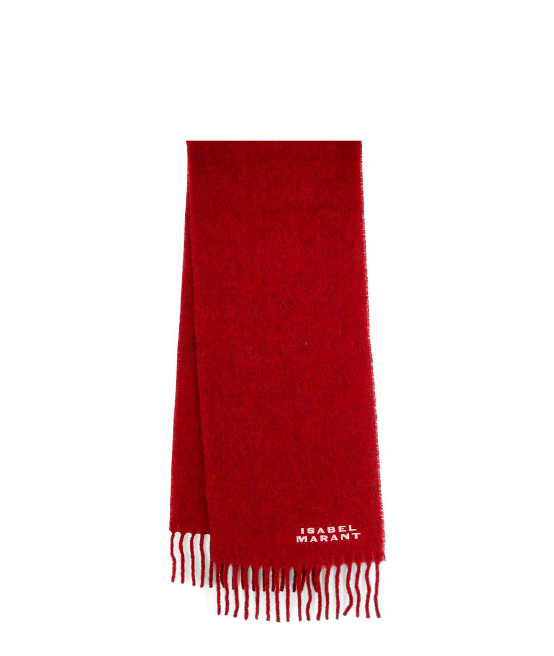 ISABEL MARANT Бордовый шерстяной шарф, фото 1
