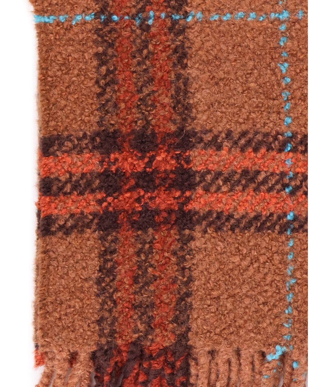BURBERRY Коричневый шерстяной шарф, фото 2