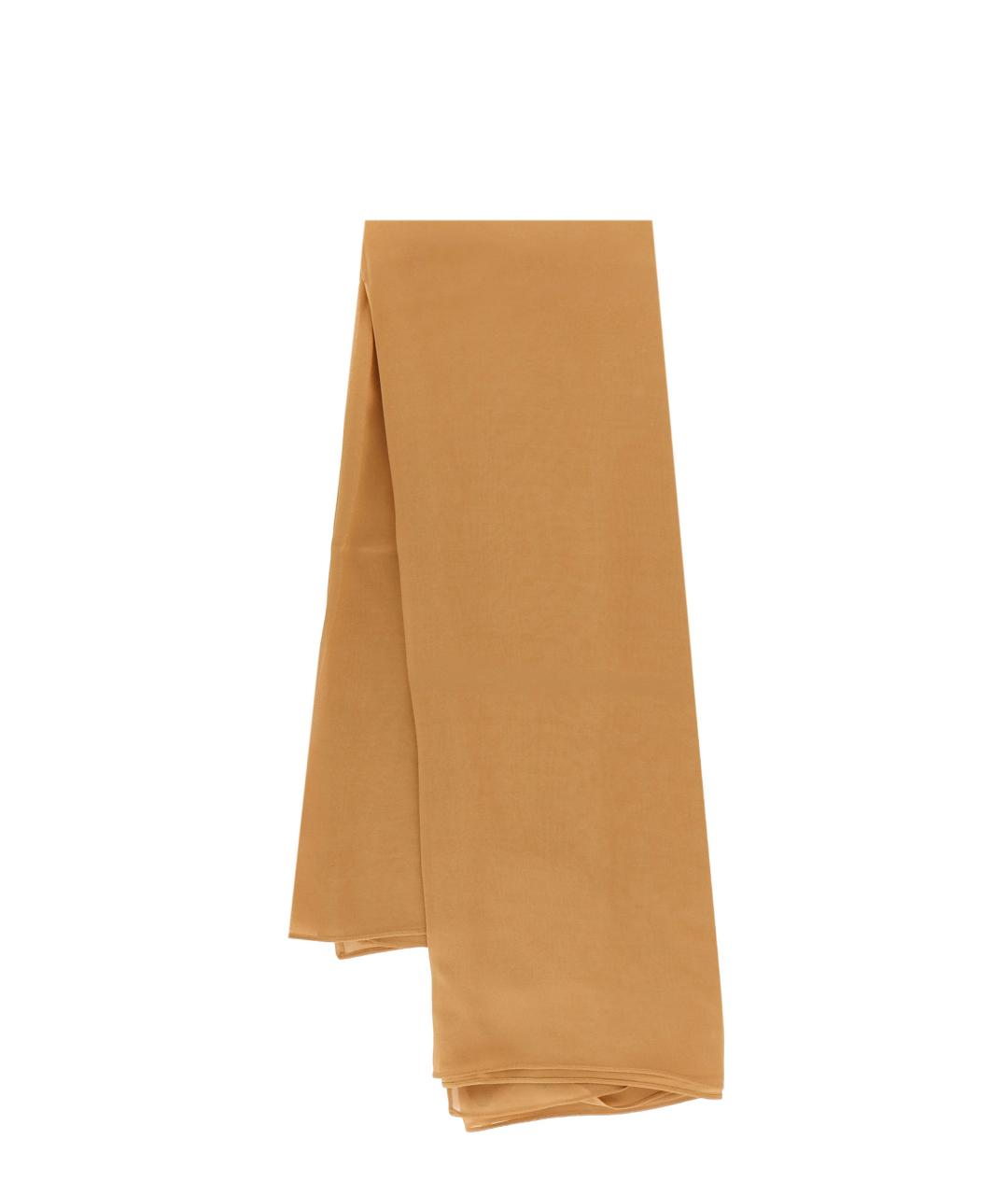 MAX MARA Горчичный шелковый шарф, фото 1