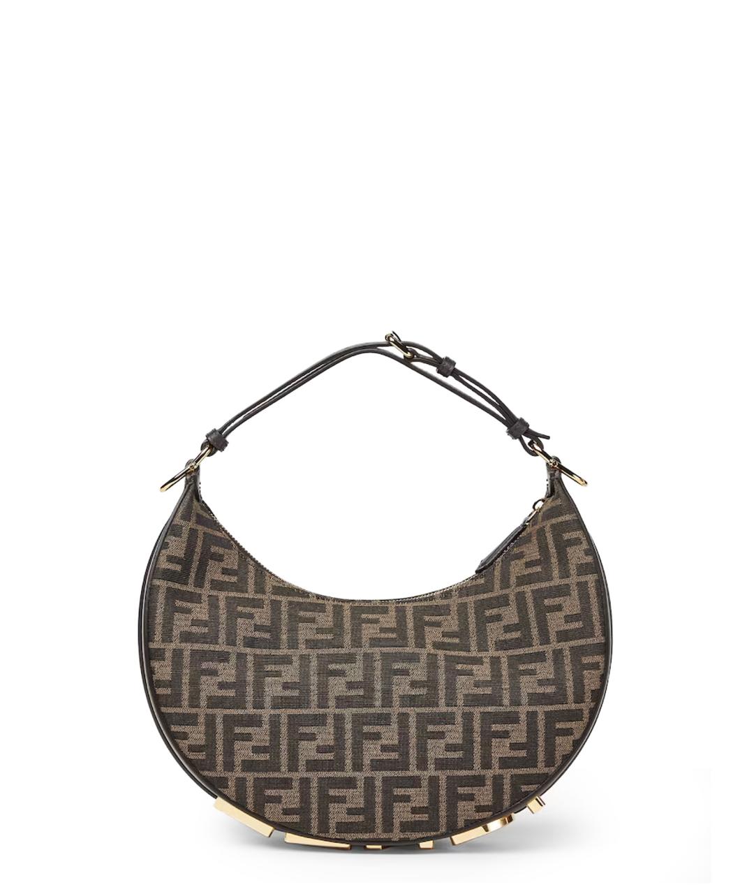 FENDI Коричневая тканевая сумка через плечо, фото 2