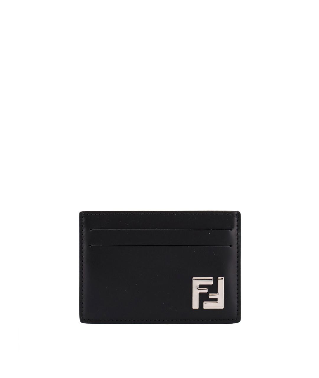 FENDI Черный кожаный кардхолдер, фото 1
